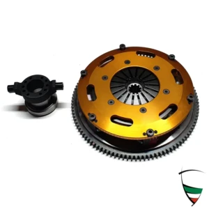 Rennkupplung incl. Schwungscheibe 110 Zähne Druckplatte aus Ergal, S intermetall Kupplungsscheibe und Sp ezialausrücklager 1. Serie Ausführu ng für 1300 + 1600 Modelle mit 8 Sc hrauben Gewicht 10,2Kg