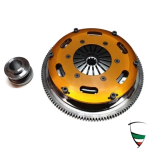Rennkupplung incl. Schwungscheibe 130 Zähne, DFruckplatte aus Ergal, Sintermetall Kupplungsscheibe und Spezialausrücklager Ausführung für 2L Modelle mit 6 Schrauben Gewicht 10,2 Kg