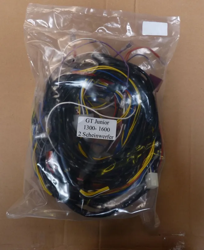 Mazo de cable 1300,1600 GTJunior con 2 faros scalino haste 19690 para modelos con caja de fusibles en el lado derecho del compartimento del motor