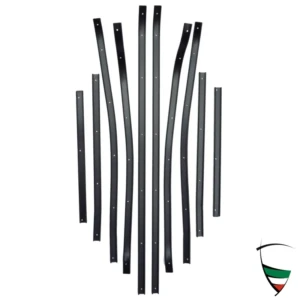 Perfil de montaje de junta de puerta de aluminio GT, juego de 10 piezas, para ambas puertas