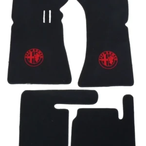 alfombrillas GT padales abajo (negro con emblema rojo)