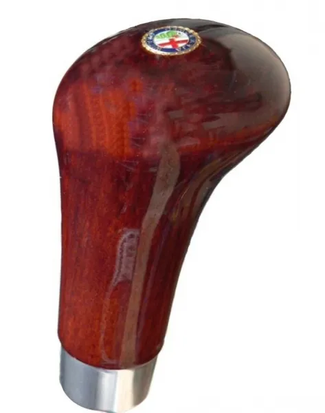 pomo palanca velocidades madera (con emblema alfa)