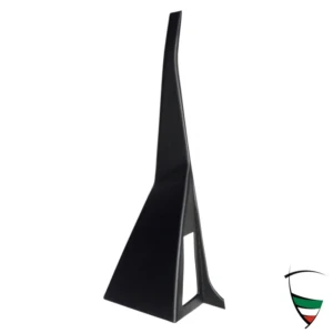 vestido pilar central izq. Spider 70-83, 1 orificio,negro, en plastico con cubrimiente en Skay