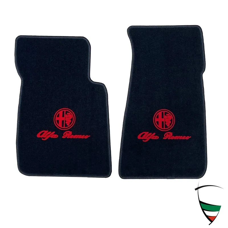 alfombrillas, juego de 2, Spider 87-93 (negro con emblema rojo)
