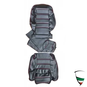 vestido asiento skai negro con costura hilo rojo Spider 2000 87-89