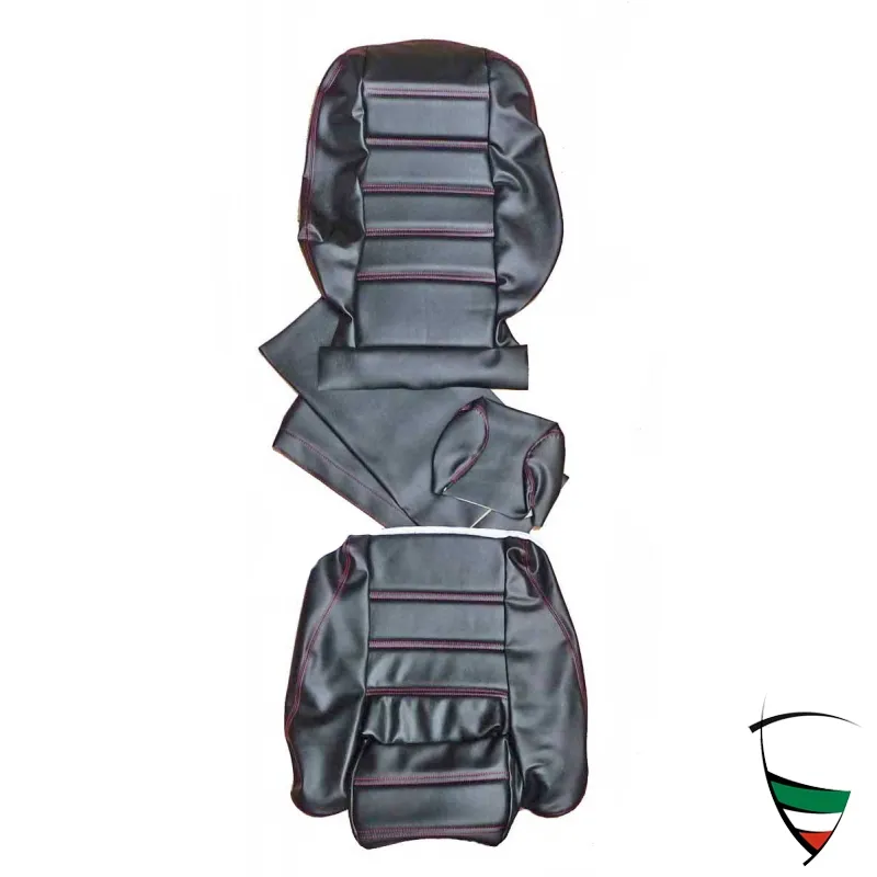 vestido asiento skai negro con costura hilo rojo Spider 2000 87-89