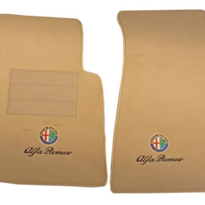alfombrillas, juego de 2, Spider (beige con emblema negro)