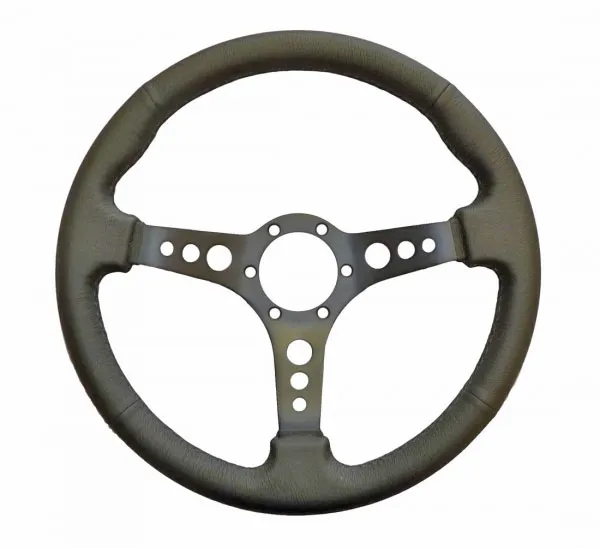 Lenkrad 360 mm Glattleder Speiche schwarz, gelocht
