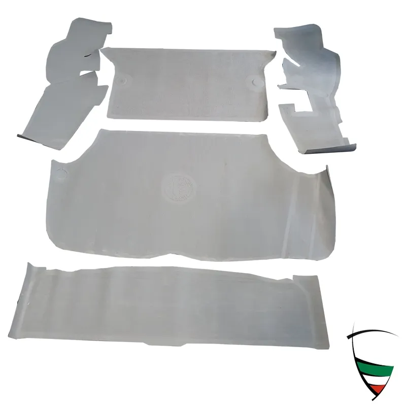 tapete caucho mateletero gris (juego de 5 piezas)gris