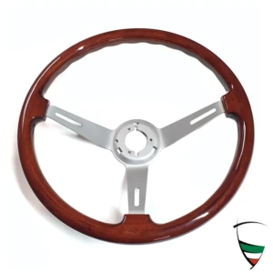Holzlenkrad original Alfa Romeo Spider und GT 72-85 tiefgeschüsselt ohne Hupentasten