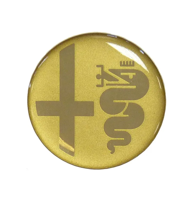 Emblem für Radioblende und C-Säule Giulia Super (gold) 33mm Dm (Paar)