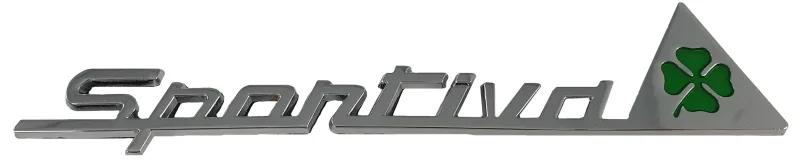 letra sportiva con trébol en el lado cromo 148x28mm Giulietta de 2010