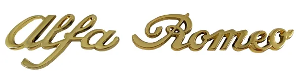 letra Alfa Romeo 147*30mm autoadhesivo oro 147 156 159 166 Giulietta MiTo Giulia Spider/GT Stelvio