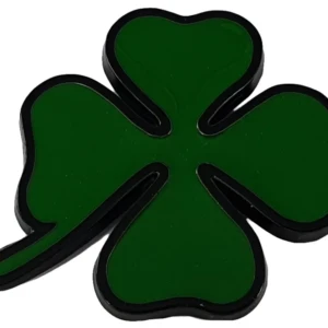 Cartel modelo Shamrock verde 35x35mm bordes negro