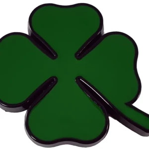 Cartel modelo Shamrock verde 53x53mm bordes negro