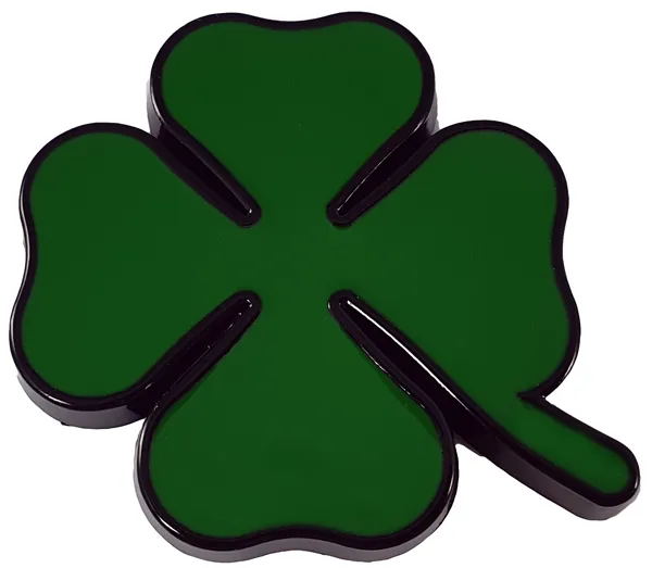 Cartel modelo Shamrock verde 53x53mm bordes negro