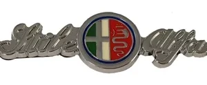 Letra CentroStile-AlfaRomeo plata lateral 140x23mm par 2 piezas