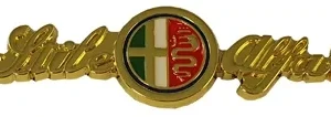 Letra CentroStile-AlfaRomeo oro lateral 140x23mm par 2 piezas