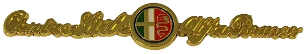 Letra CentroStile-AlfaRomeo oro lateral 140x23mm par 2 piezas