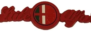 Letra CentroStile-AlfaRomeo rojo lateral 140x23mm par 2 piezas