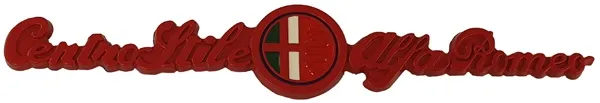 Letra CentroStile-AlfaRomeo rojo lateral 140x23mm par 2 piezas