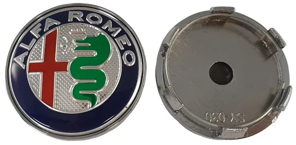 Emblema de llanta Alfa Romeo plata/color 60mm