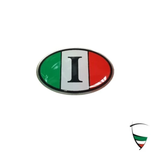 bandera italiana adesivo oval 36x25mm (lote de2)