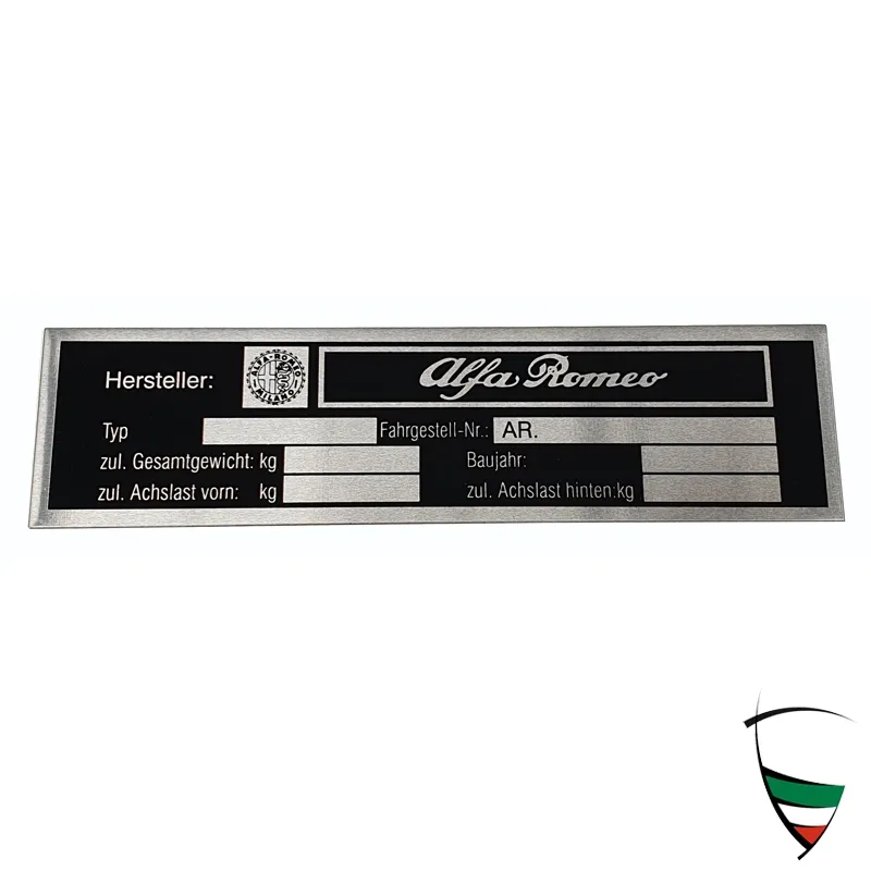 placa identificacion