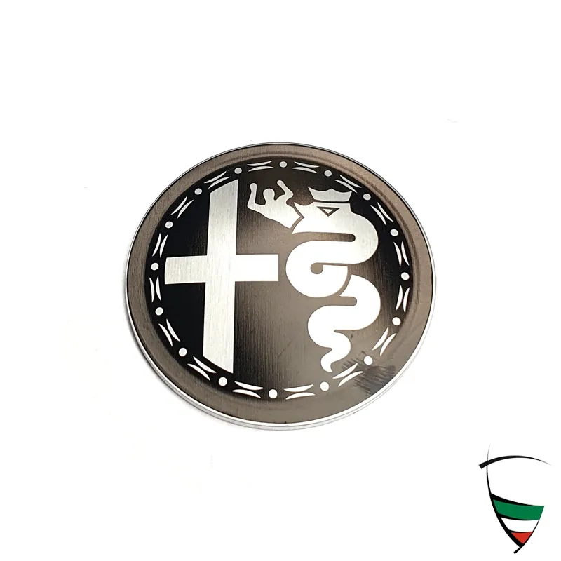 emblema negro 48 mm para llanta Alu