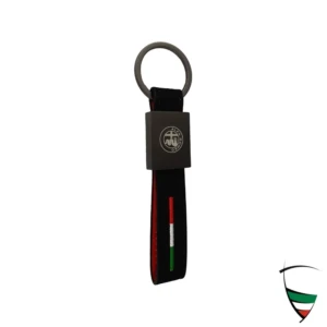 Llavero Textil Negro/Tricolor 123x22mm con llavero