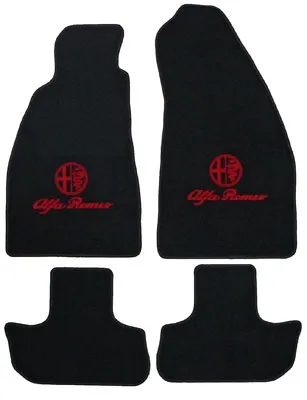 Fußmatten GTV (916) schwarz/rotes Emblem Tuftvelour,gekettelt,Rücken beschichtung:Latex-Feinprägung