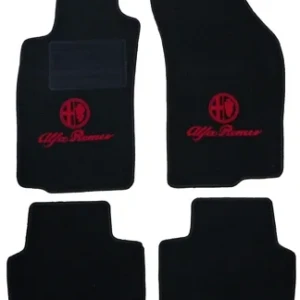 Fußmatten GT Nouvo schwarz/rotes Emblem Tuftvelour,gekettelt,Rücken beschichtung:Latex-Feinprägung
