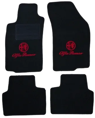 Fußmatten GT Nouvo schwarz/rotes Emblem Tuftvelour,gekettelt,Rücken beschichtung:Latex-Feinprägung
